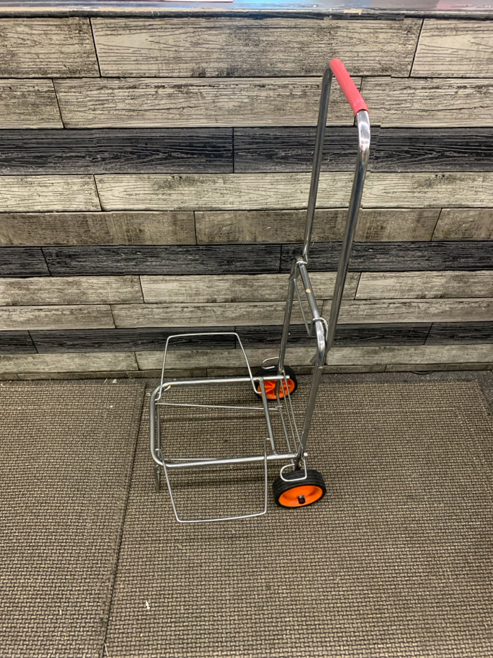 METAL FOLD UP ROLLING CART.