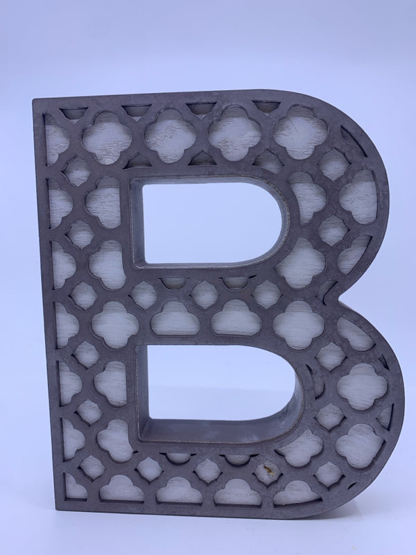 DISTRESSED WHITE AND GREY "B".