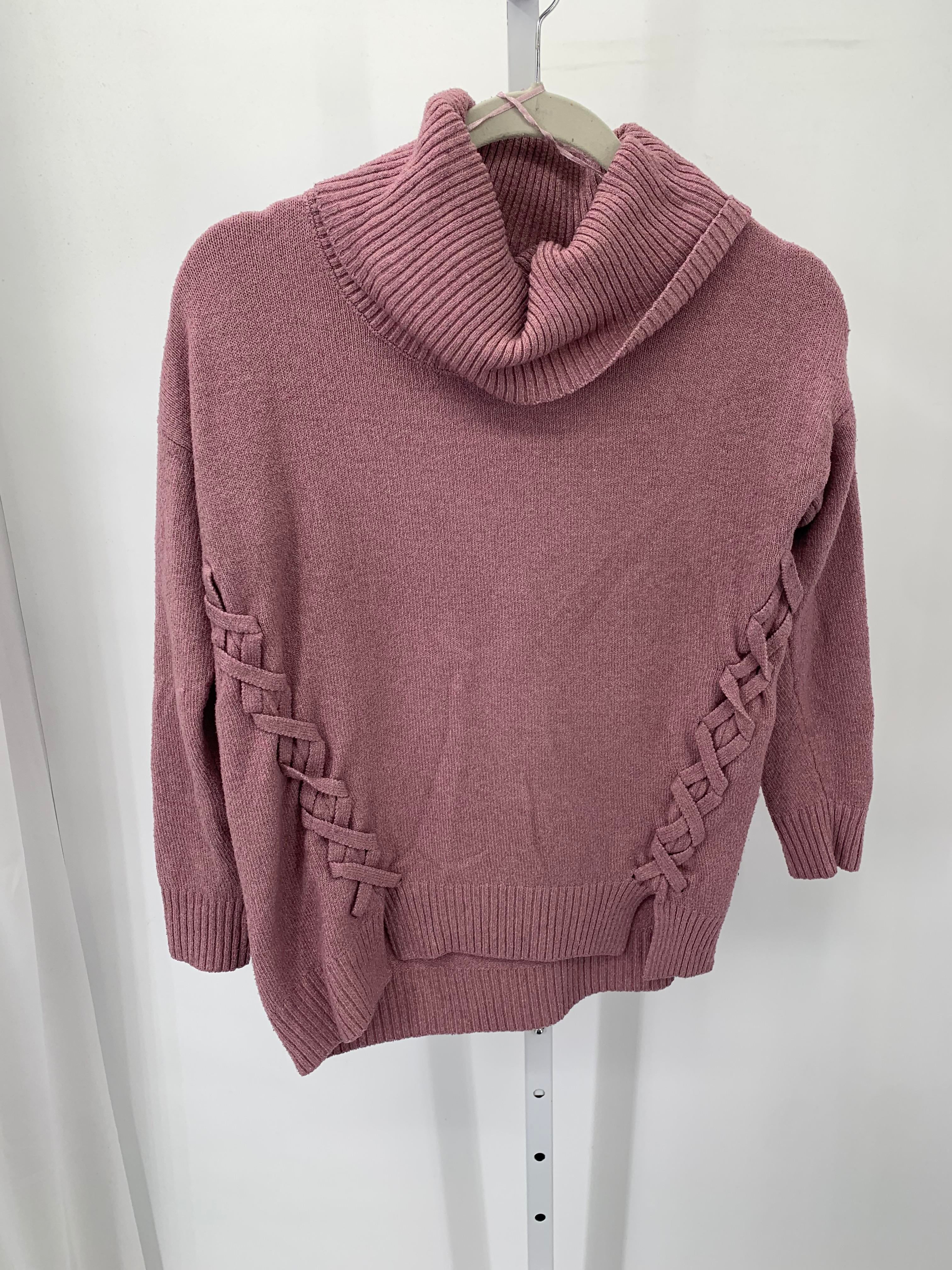 Pink Rose Size Medium Juniors Long Sleeve Sweater