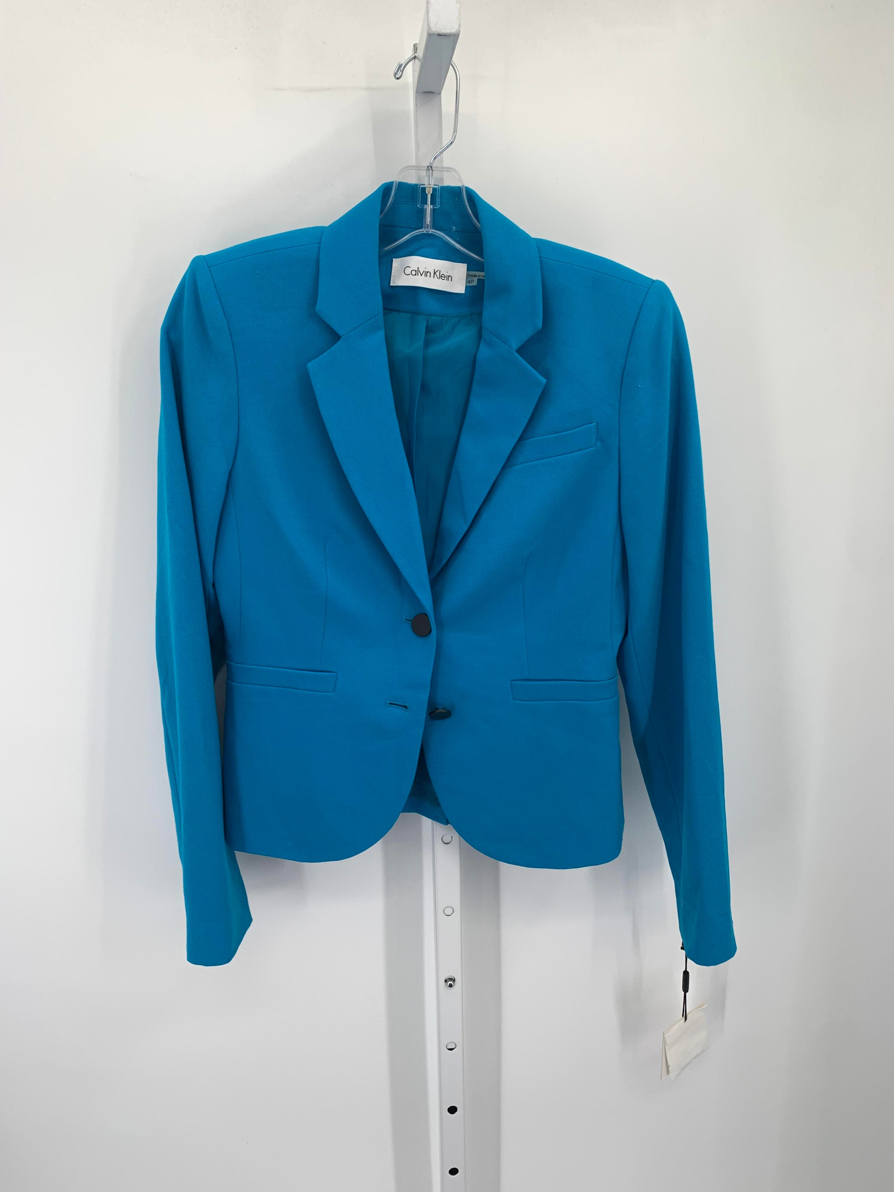 Calvin Klein Size 4 Petite Petite Blazer