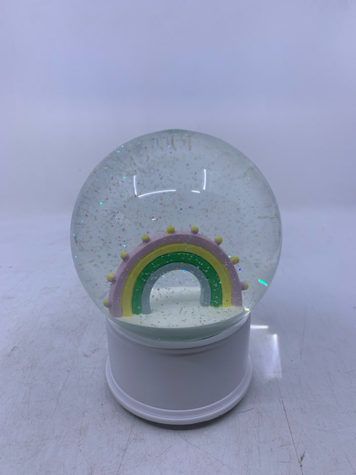 WHITE BASE W/ RAINBOW INSIDE.