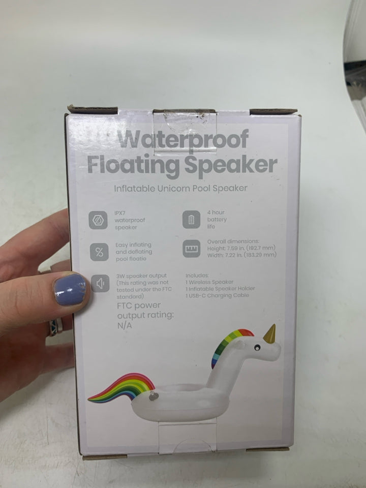 NIB INFLATABLE UNICORN SMALL POOL SPEAKER.