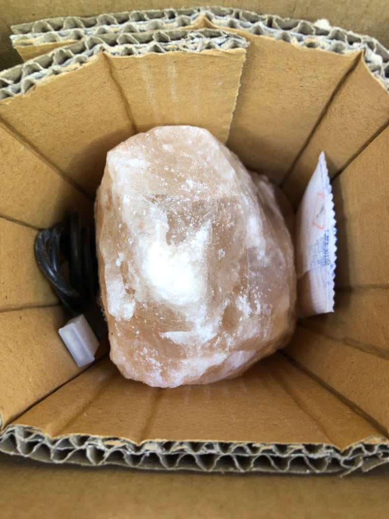 NIB COLOR-CHANGING SALT LAMP.