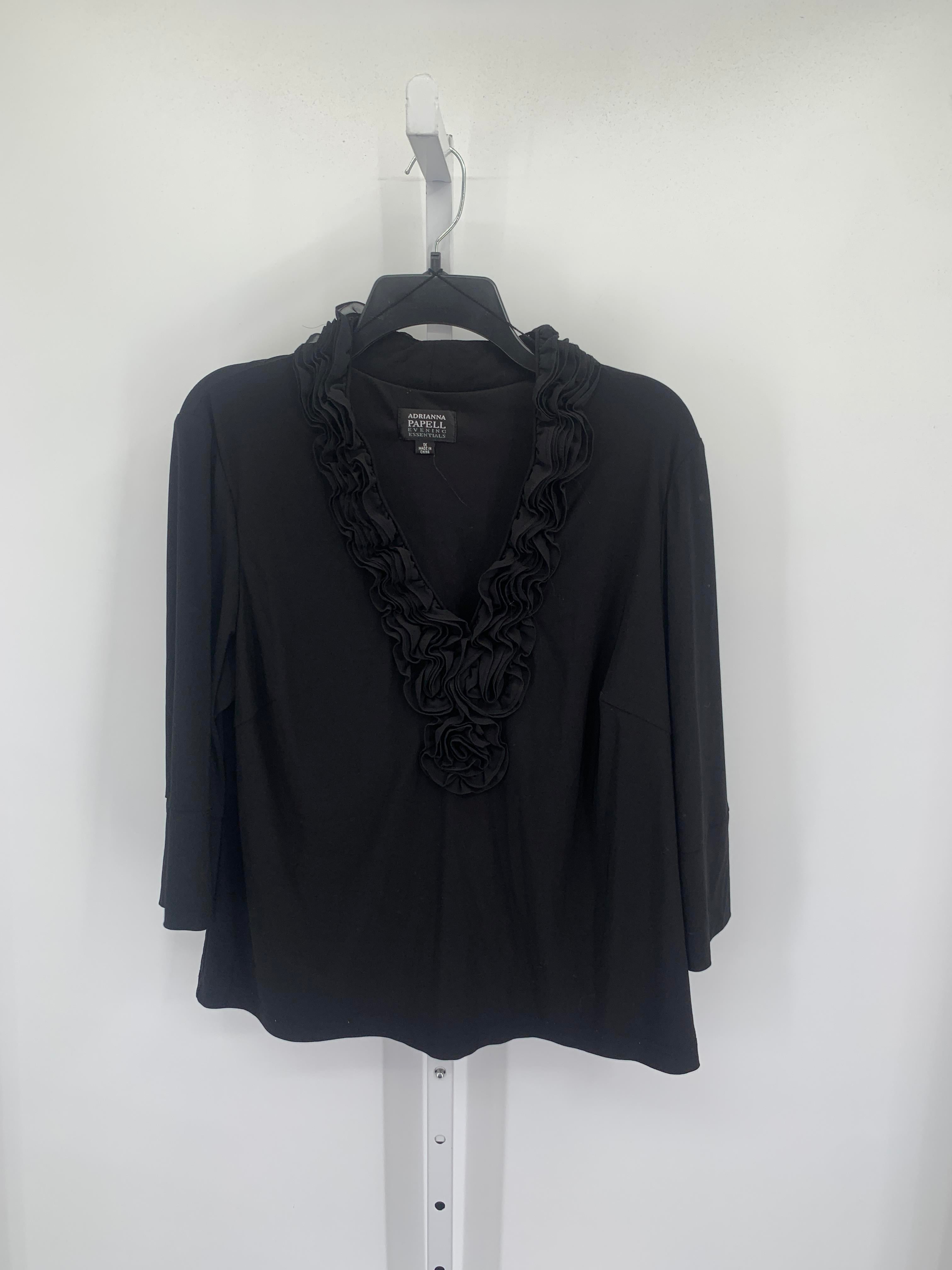 Adrianna Papell Size 1X Womens 3/4 Sleeve Shirt