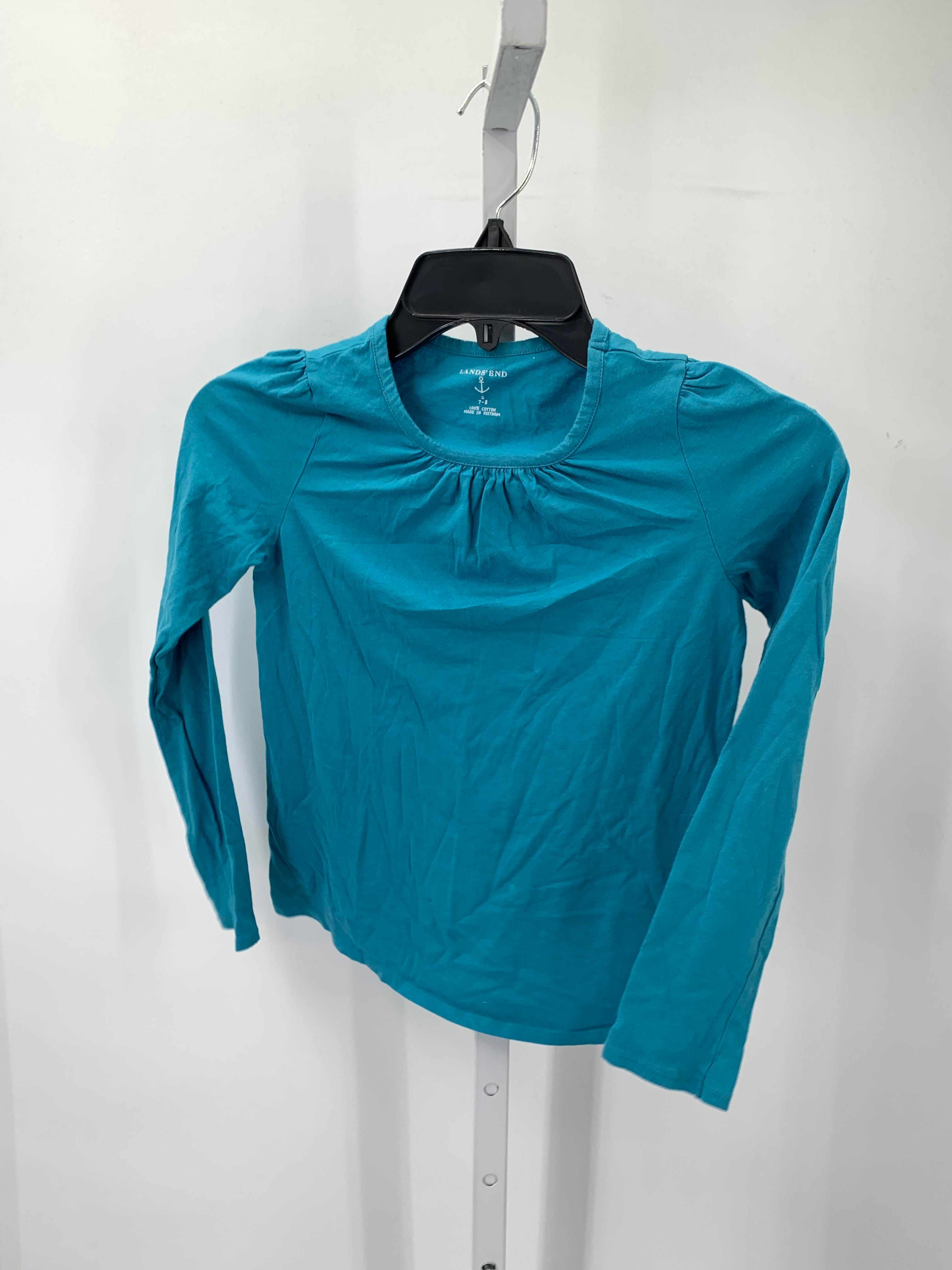 Lands End Size 7-8 Girls Long Sleeve Shirt