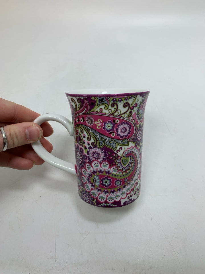 PURPLE PAISLEY MUG.