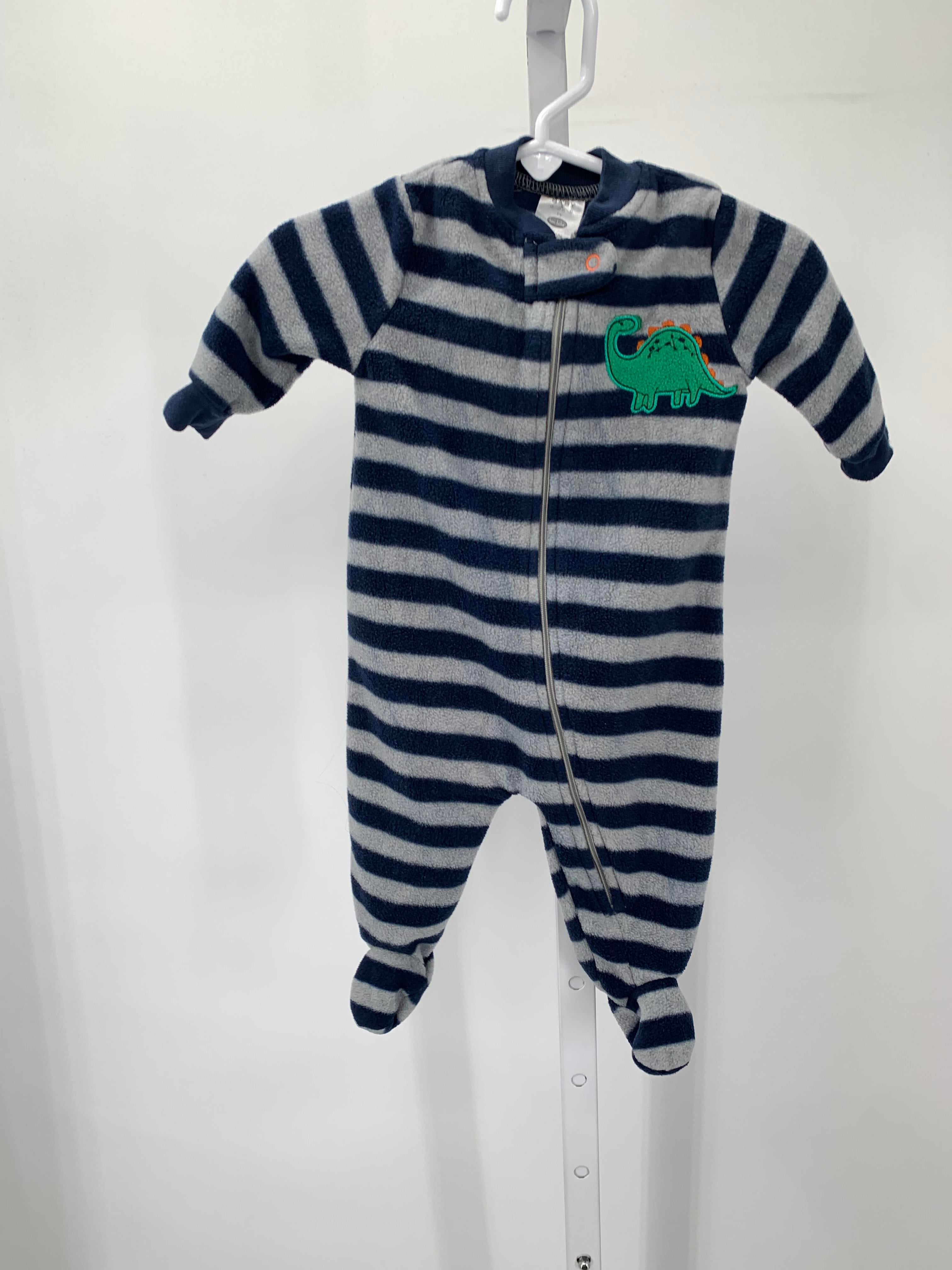 GREY STRIPES DINO FLEECE