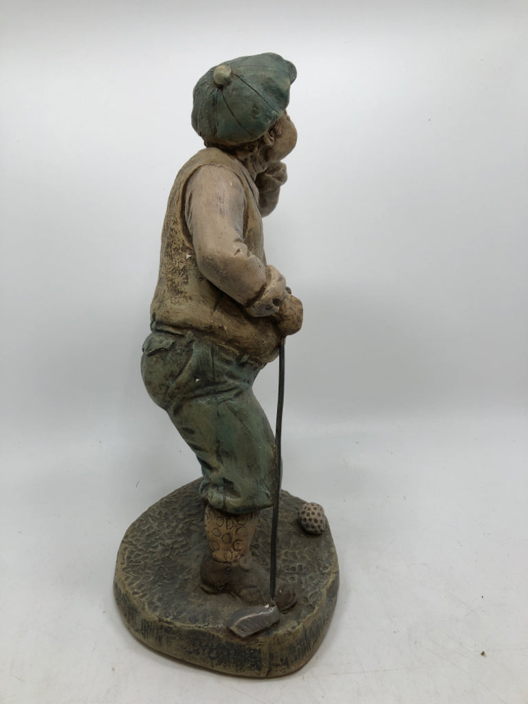 SHOUTING GOLFER MAN FIGURE.
