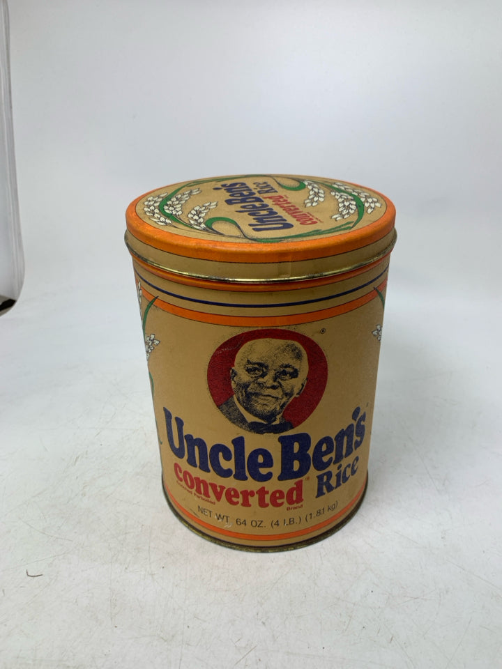 UNCLE BEN'S CONVERTED METAL TIN.