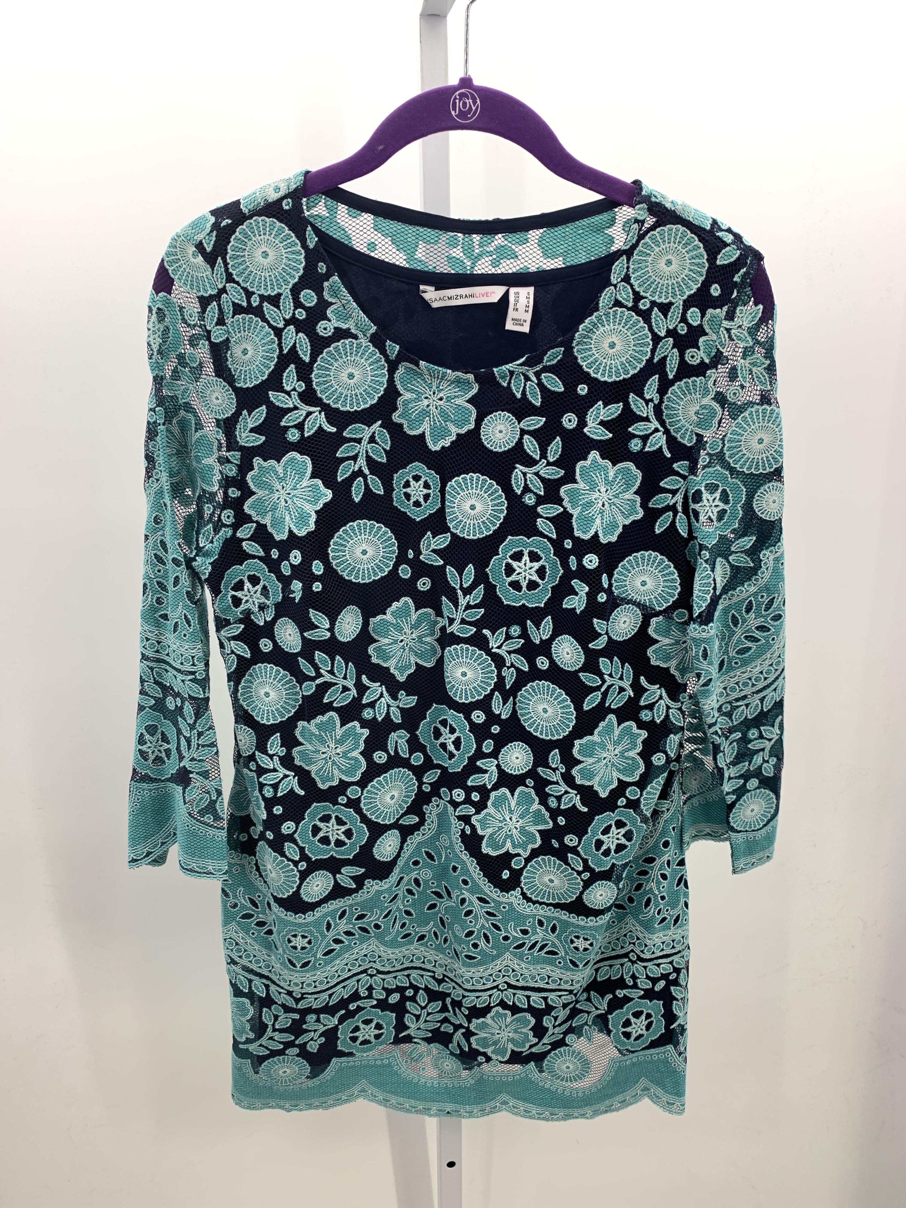 Isaac Mizrahi Size Small Misses 3/4 Sleeve Shirt