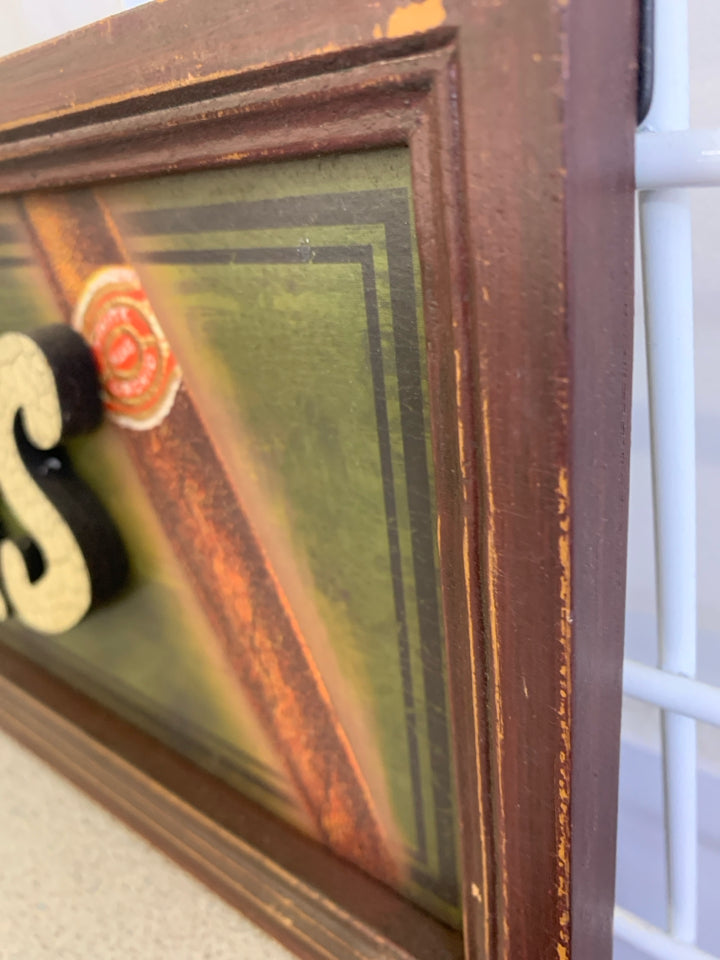 FINE CIGARS WOOD WALL ART.