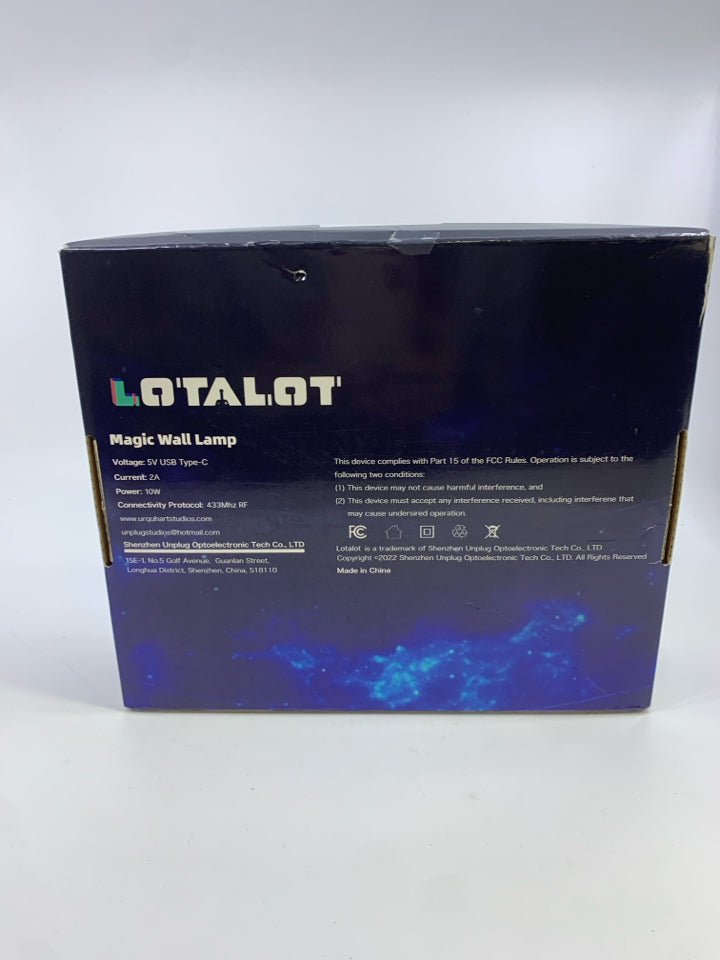NIB 9 3/4 MAGIC WALL LAMP LOTALOT.