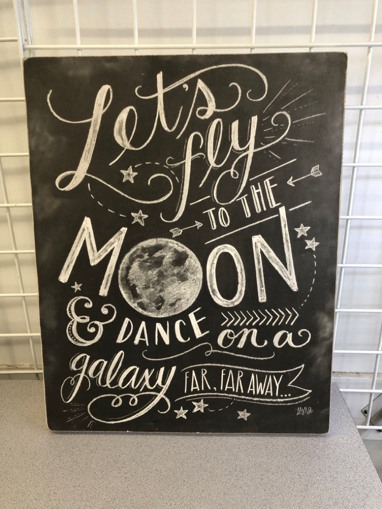 LET'S FLY TO THE MOON AND DANCE WALL HANGING.