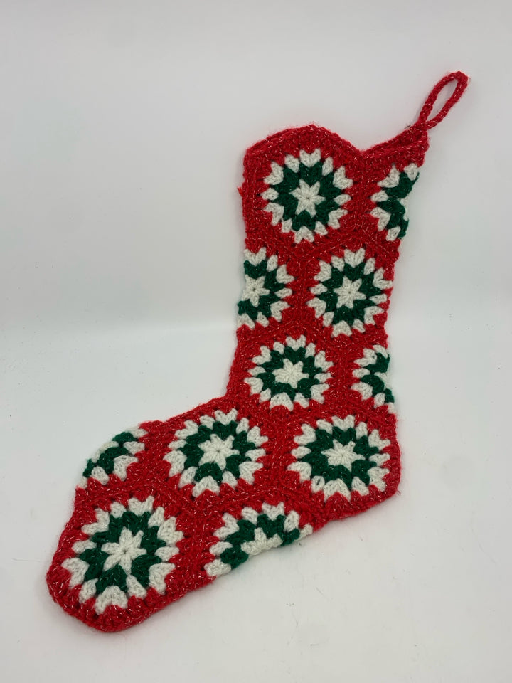 HANDMADE KNIT STOCKING.