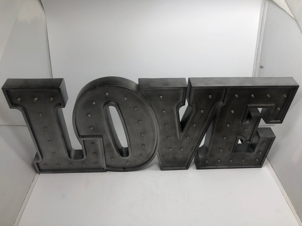 "LOVE" LIGHT-UP SIGN.