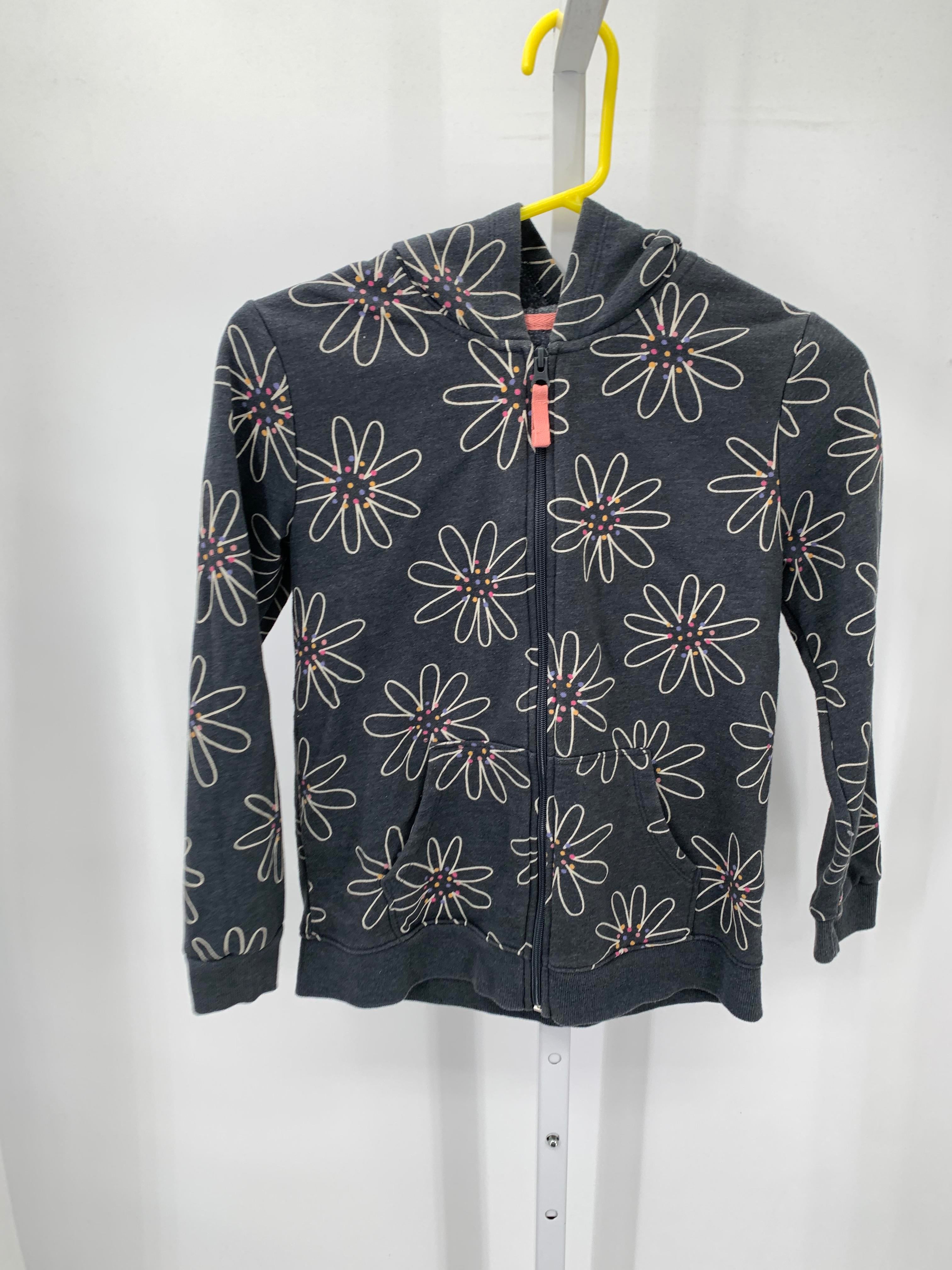 FLOWERS HOODED ZIP KNIT