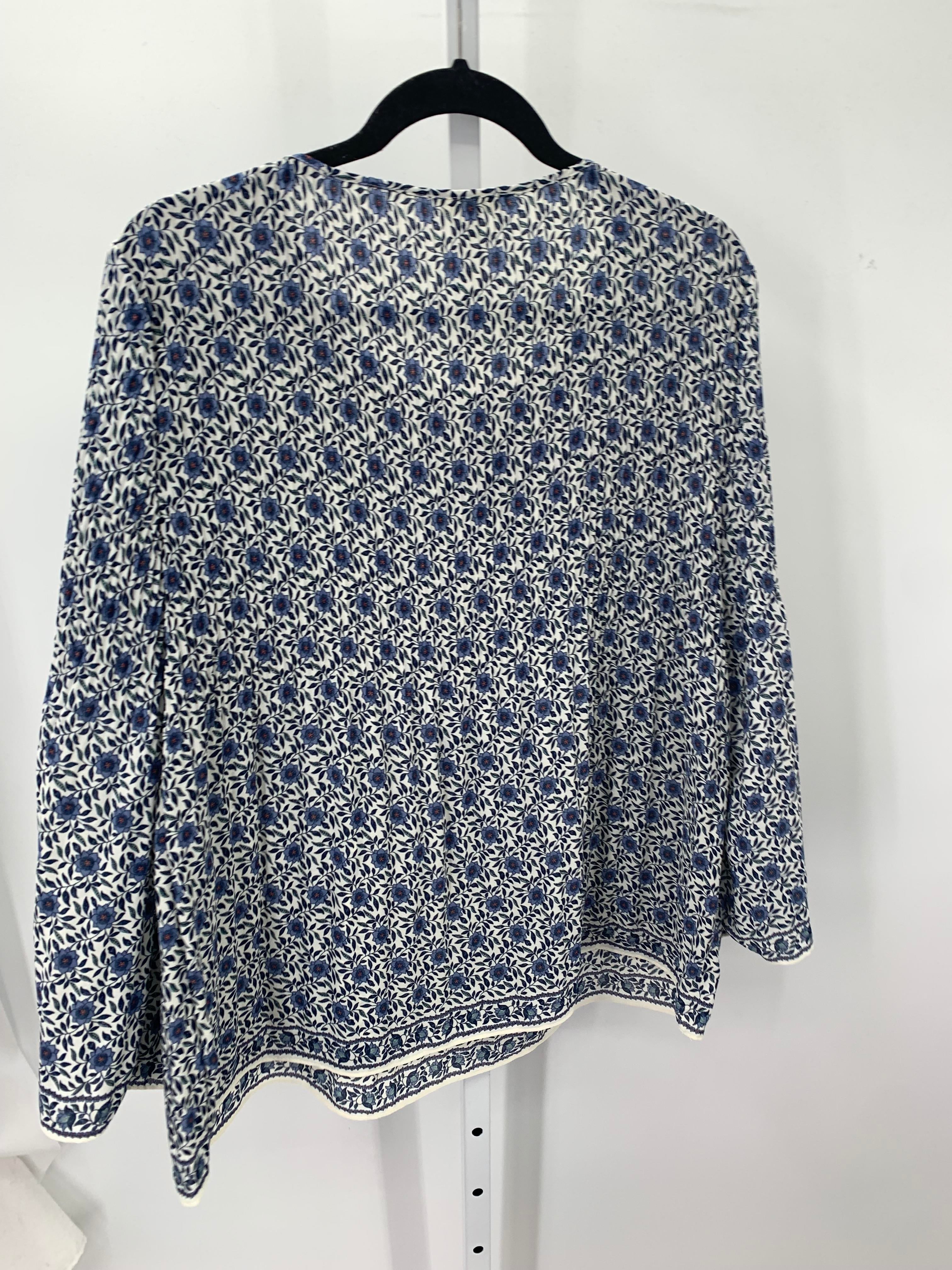 Max Studio Size Large Misses Long Sleeve Shirt