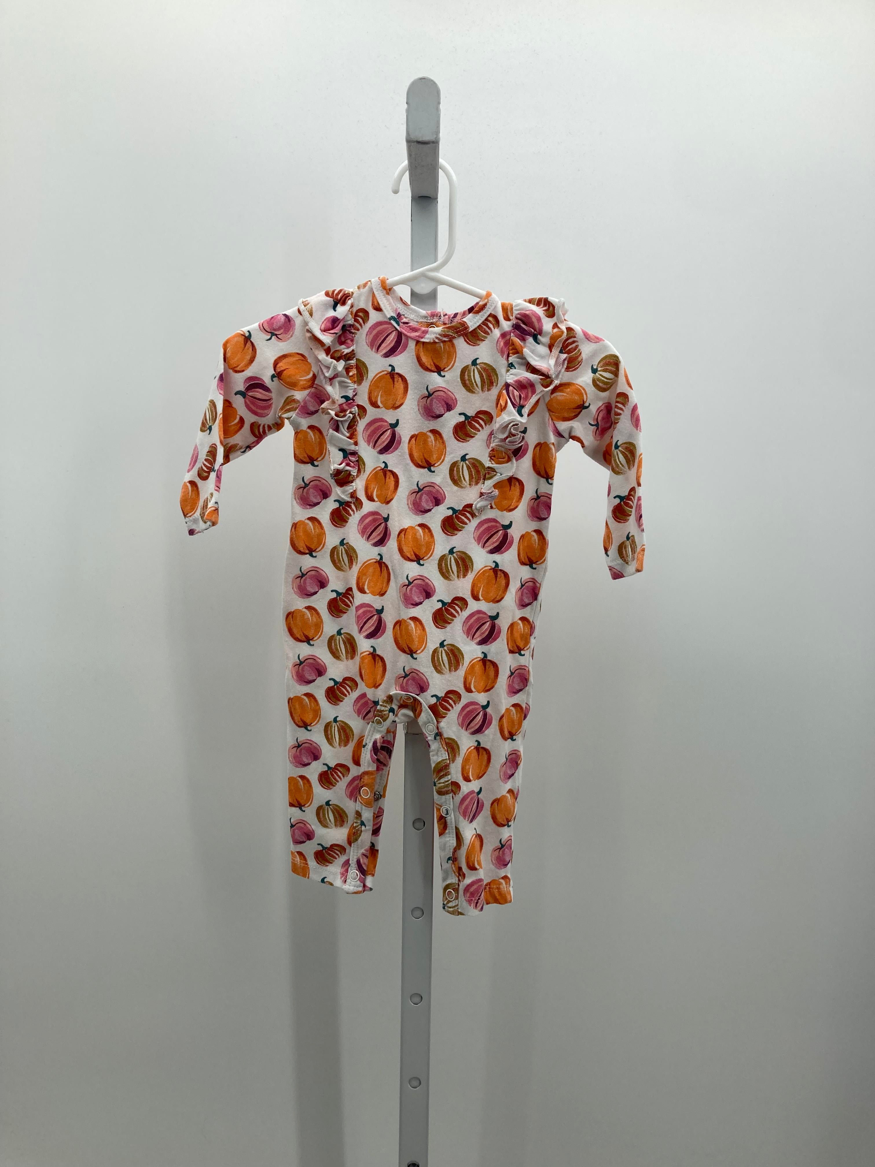 LONG SLV ROMPER PUMPKINS