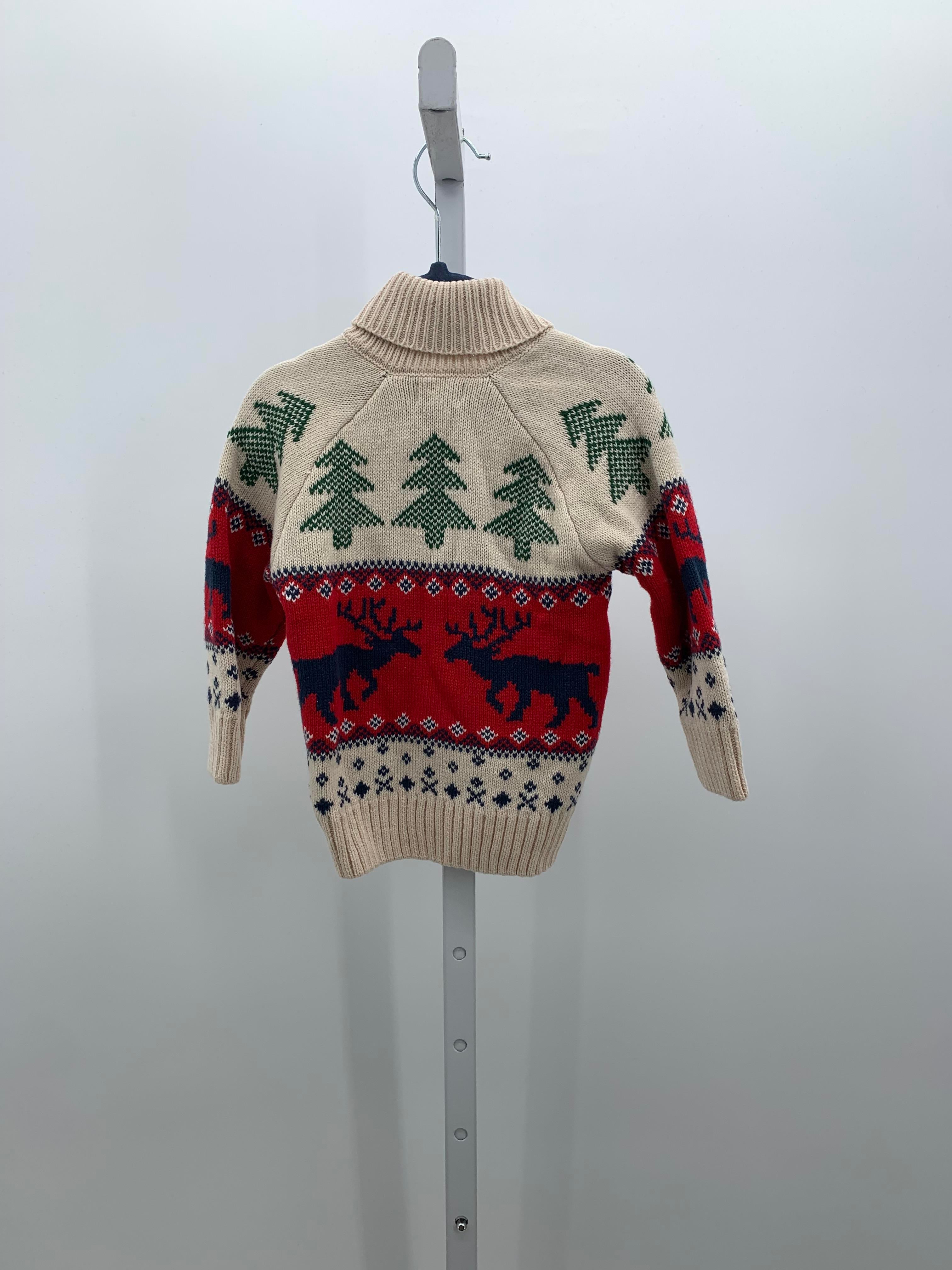 LONG SLV SWEATER TREES BTN DOWN