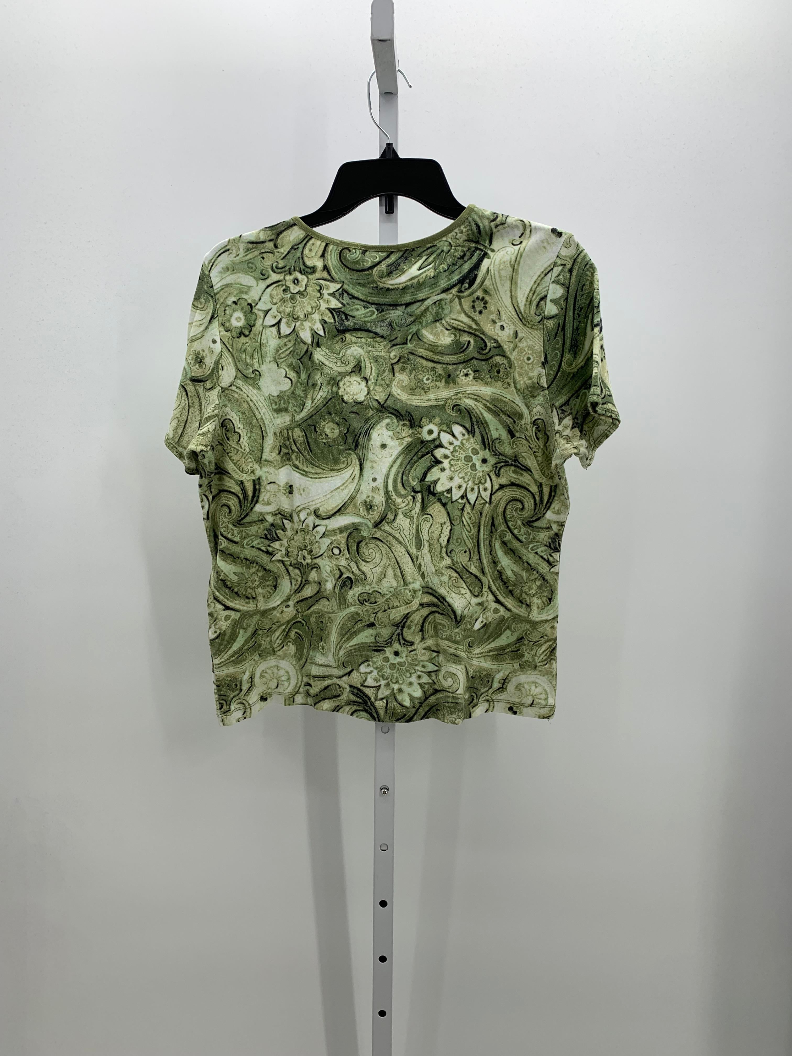 JM Collection Size Large Petite Petite Short Sleeve Shirt
