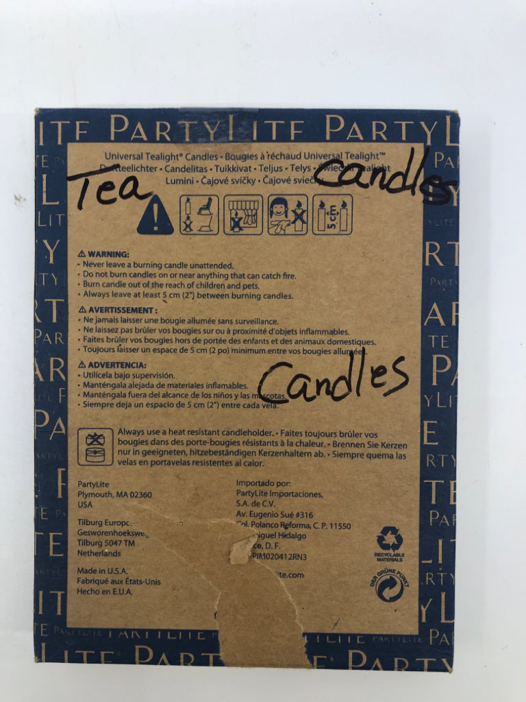 NIB PARTYLITE TEA LIGHTS.