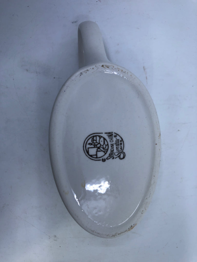 VTG PINK TRIM SHORT GRAVY BOAT