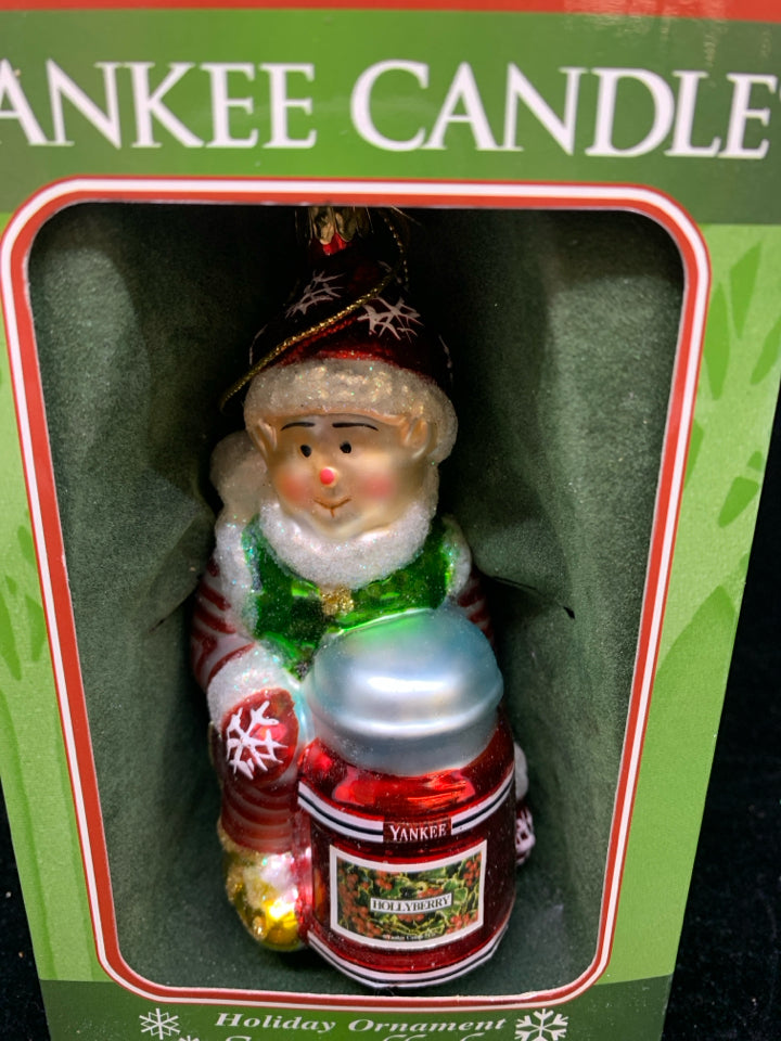NIB YANKEE CANDLE ELF ORNAMENT.