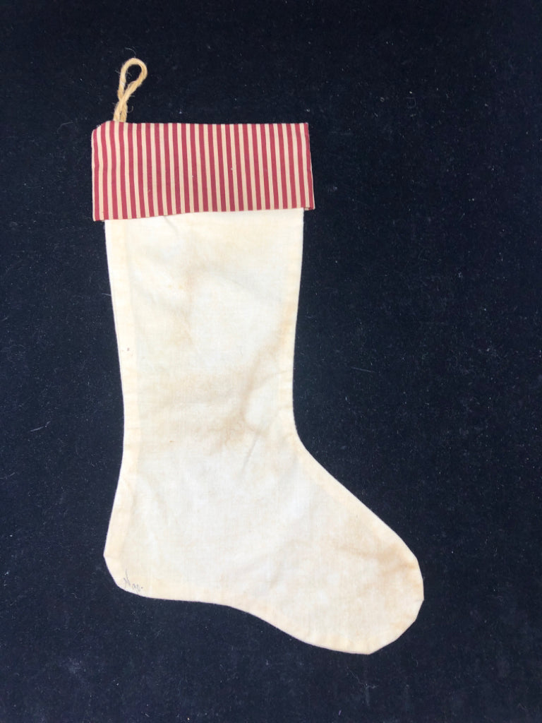 PRIMITIVE SANTA STOCKING.