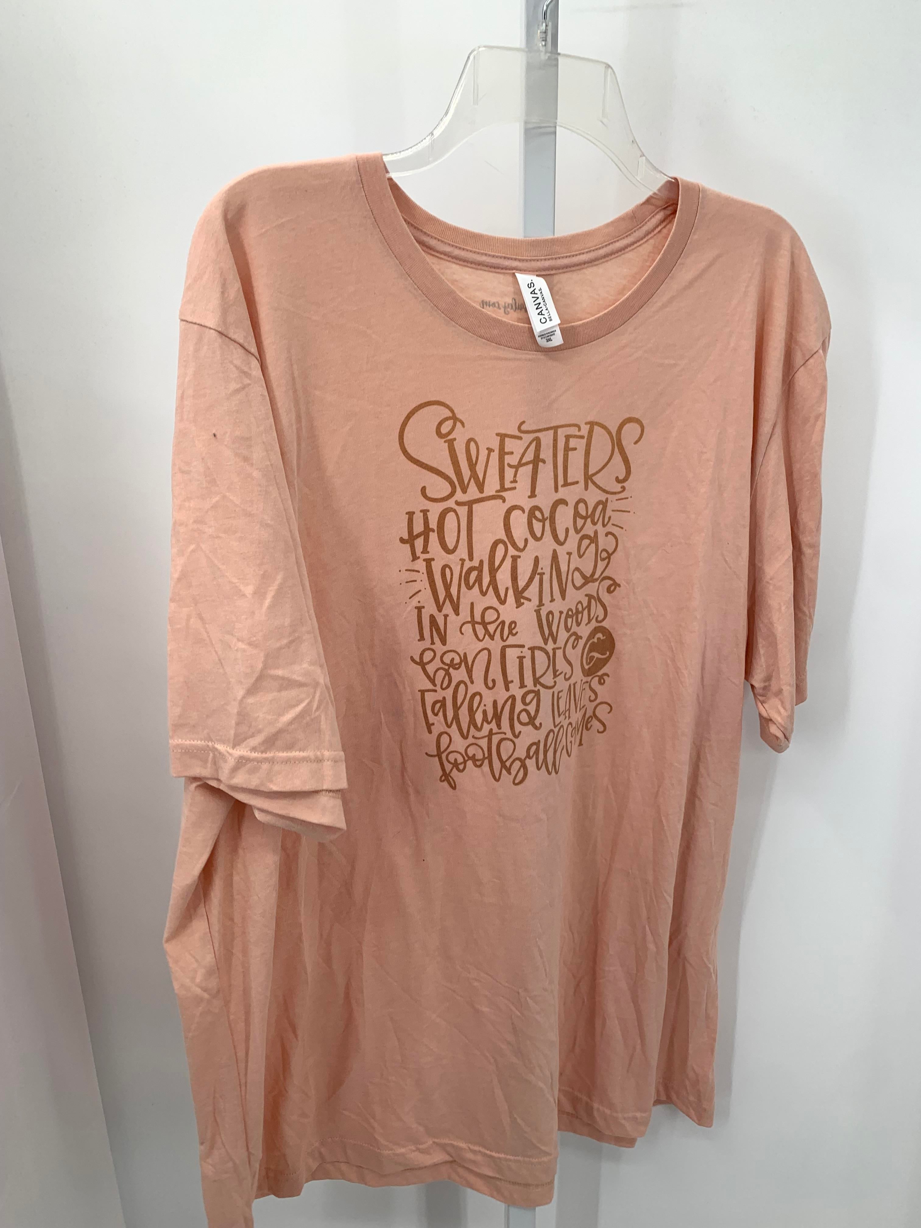 Canvas Size 3X Womens Short Sleeve Shirt