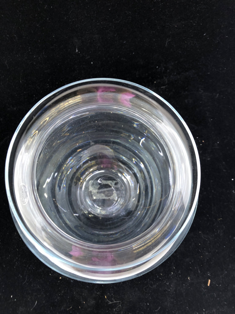 HEAVY COLONY GLASS VASE.