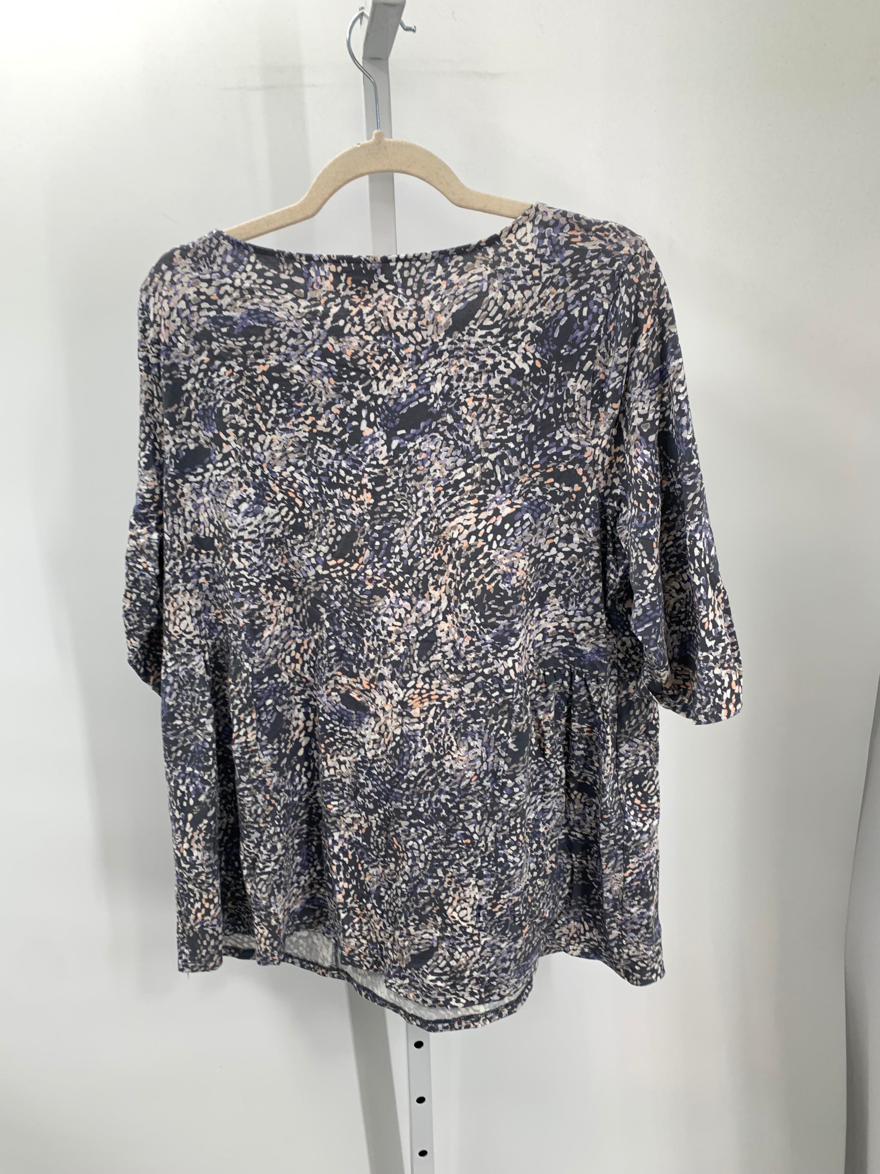 J-Jill Size Large Petite Petite 3/4 Sleeve Shirt