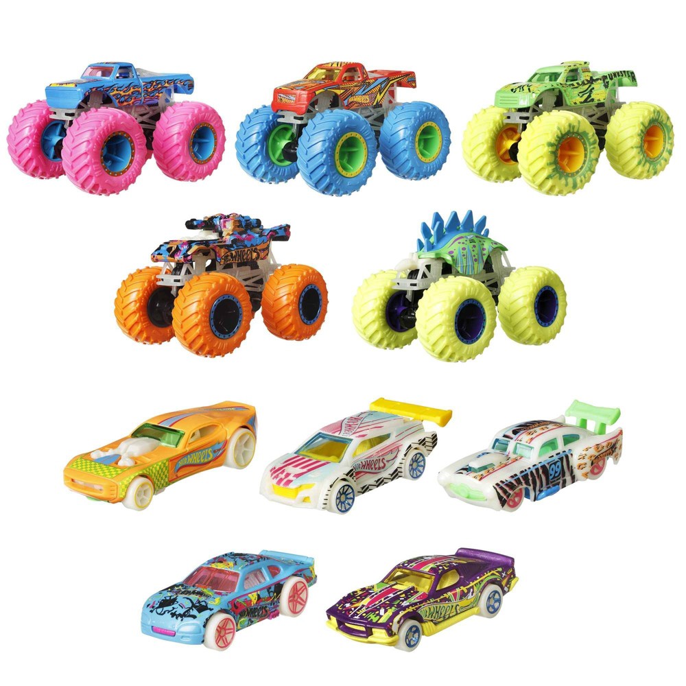 Hot Wheels Monster Trucks Gitd Bundle -