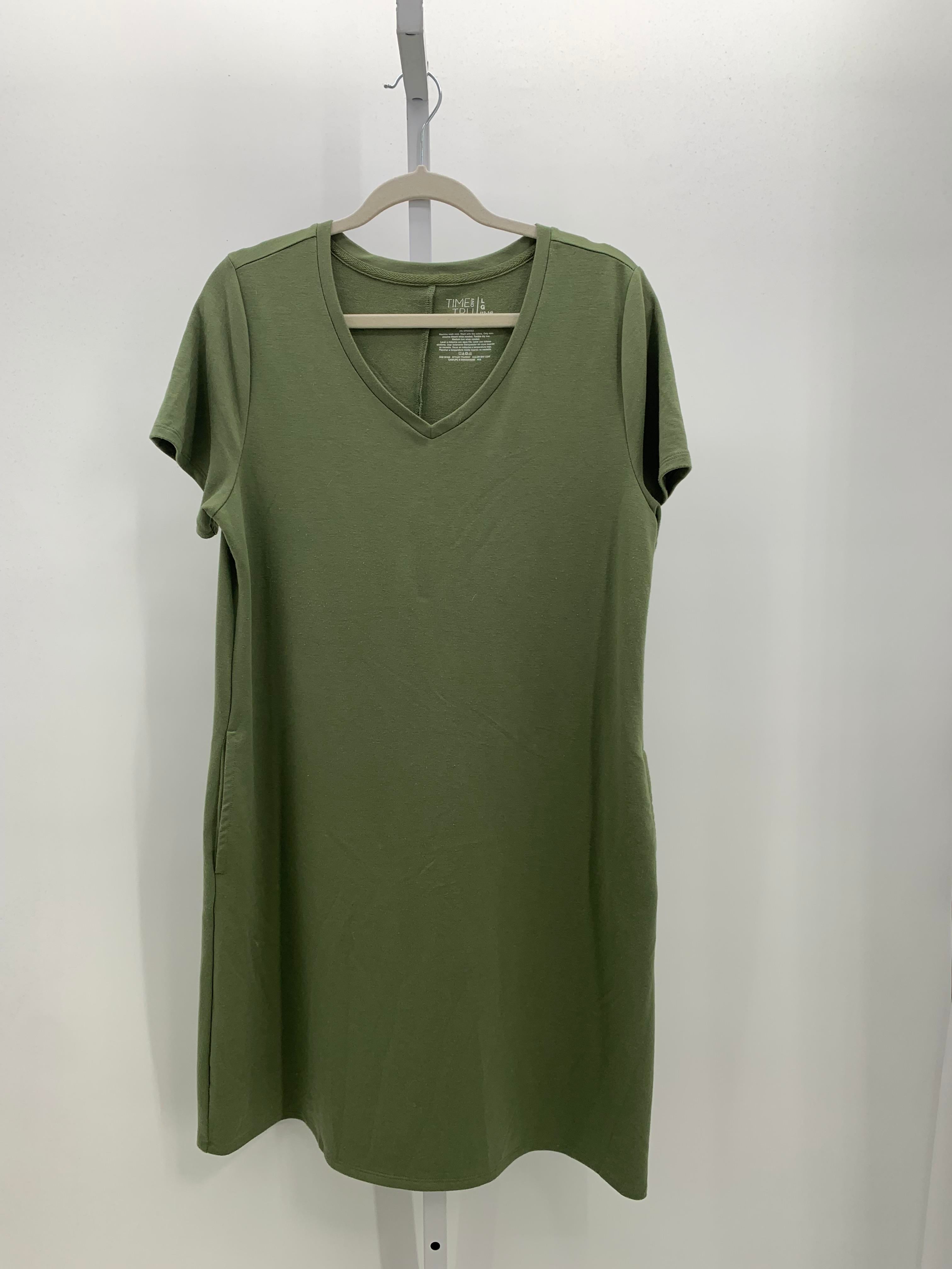 Time and Tru Size Large Misses Short Sleeve Dress