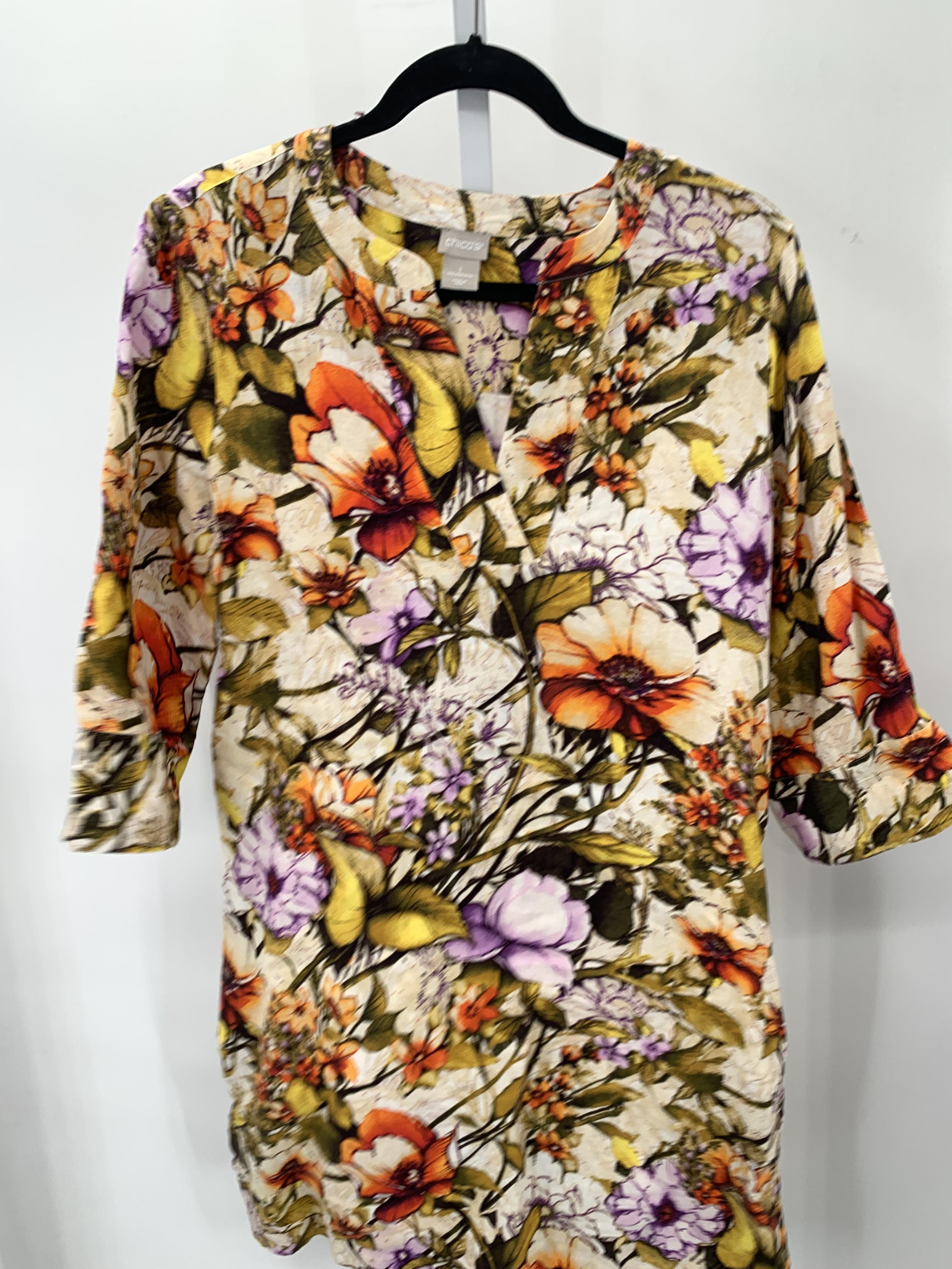 Chico's Size 8 Misses 3/4 Sleeve Dress
