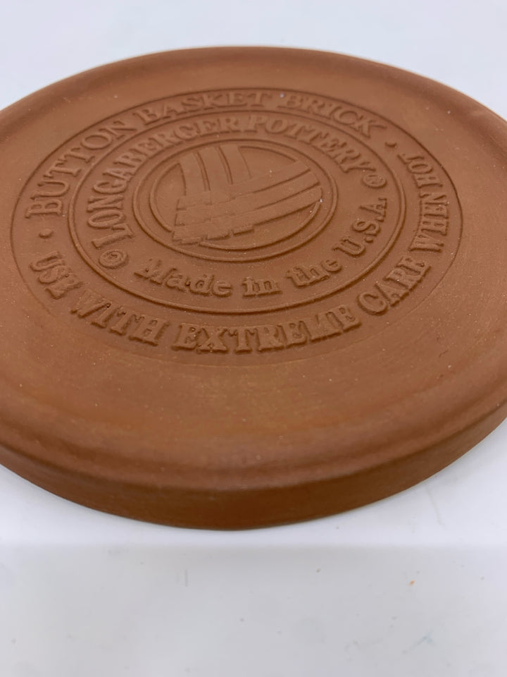 BUTTON BASKET BRICK CERAMIC WARMING STONE.