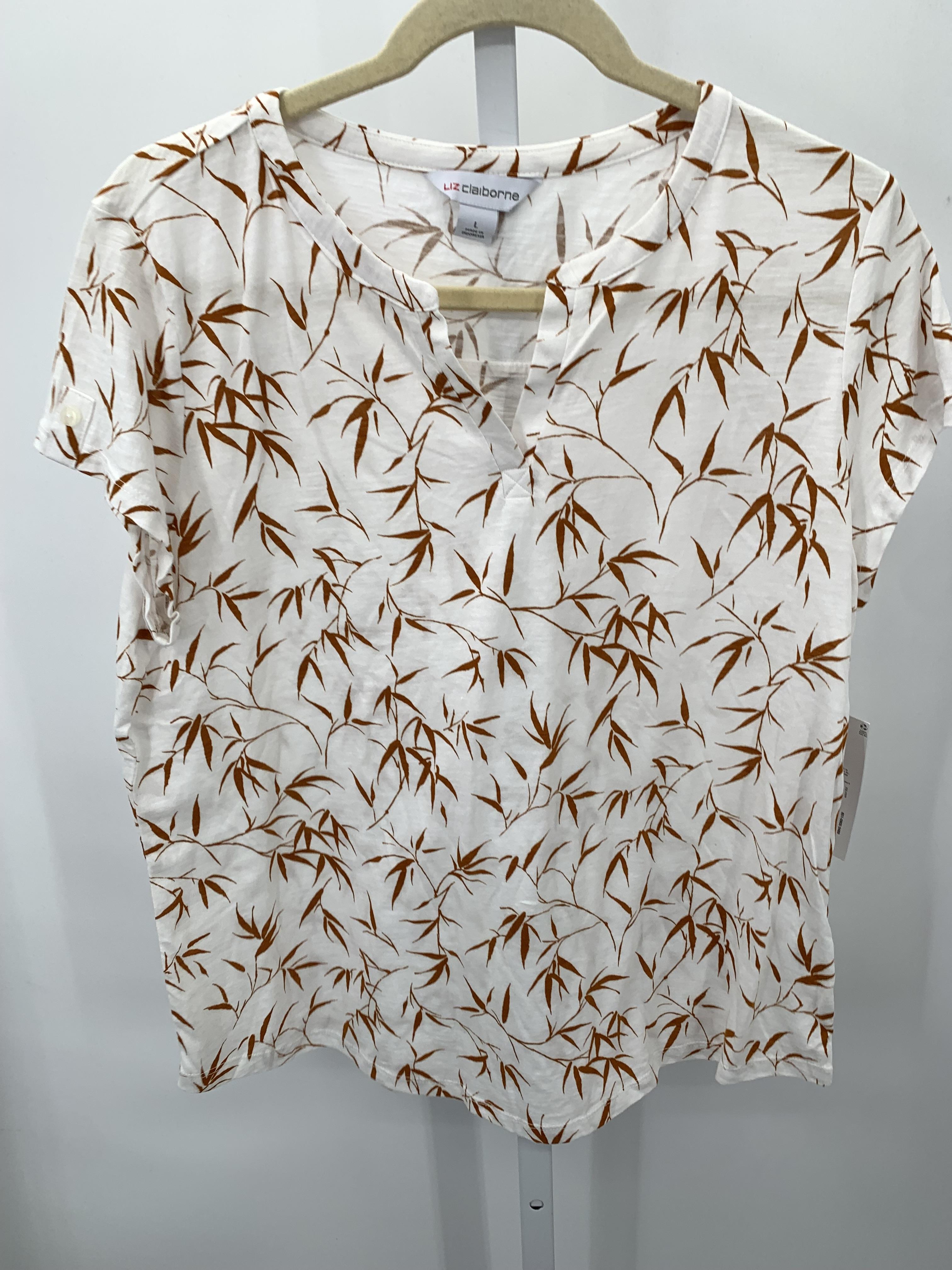 Liz Claiborne Size Large Misses Short Sleeve Shirt