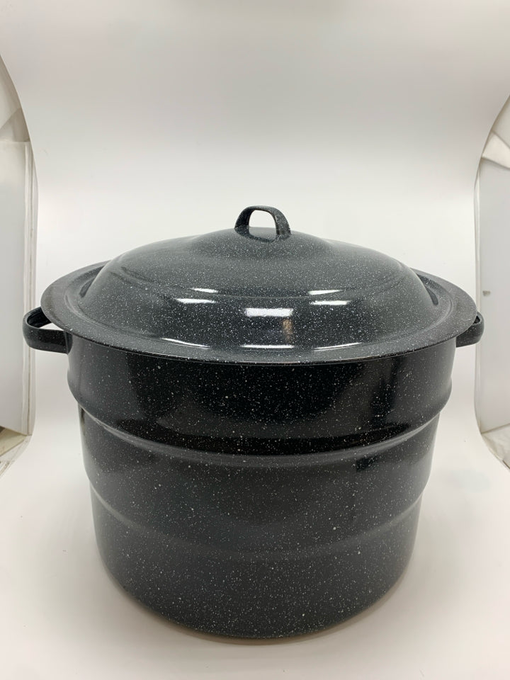 GRANITE WARE ENAMELED WATER BATH CANNER.
