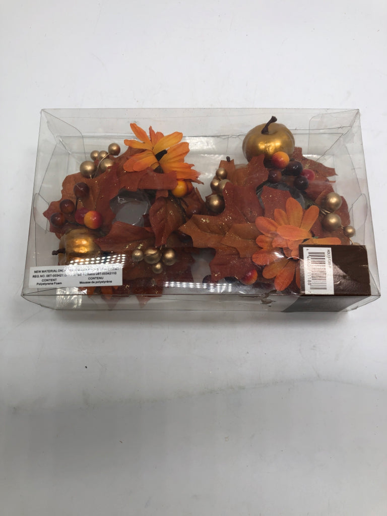 4PC FALL NAPKIN RINGS IN BOX.
