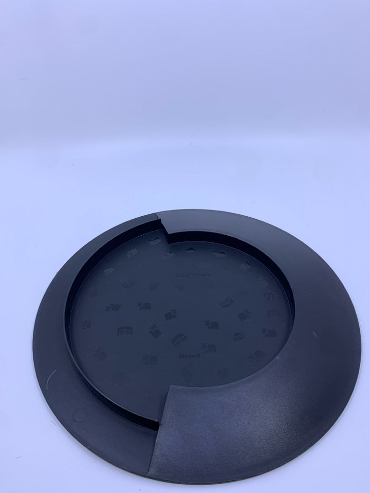 BLACK TUPPERWARE CHEESE/ CRACKER SERVER.