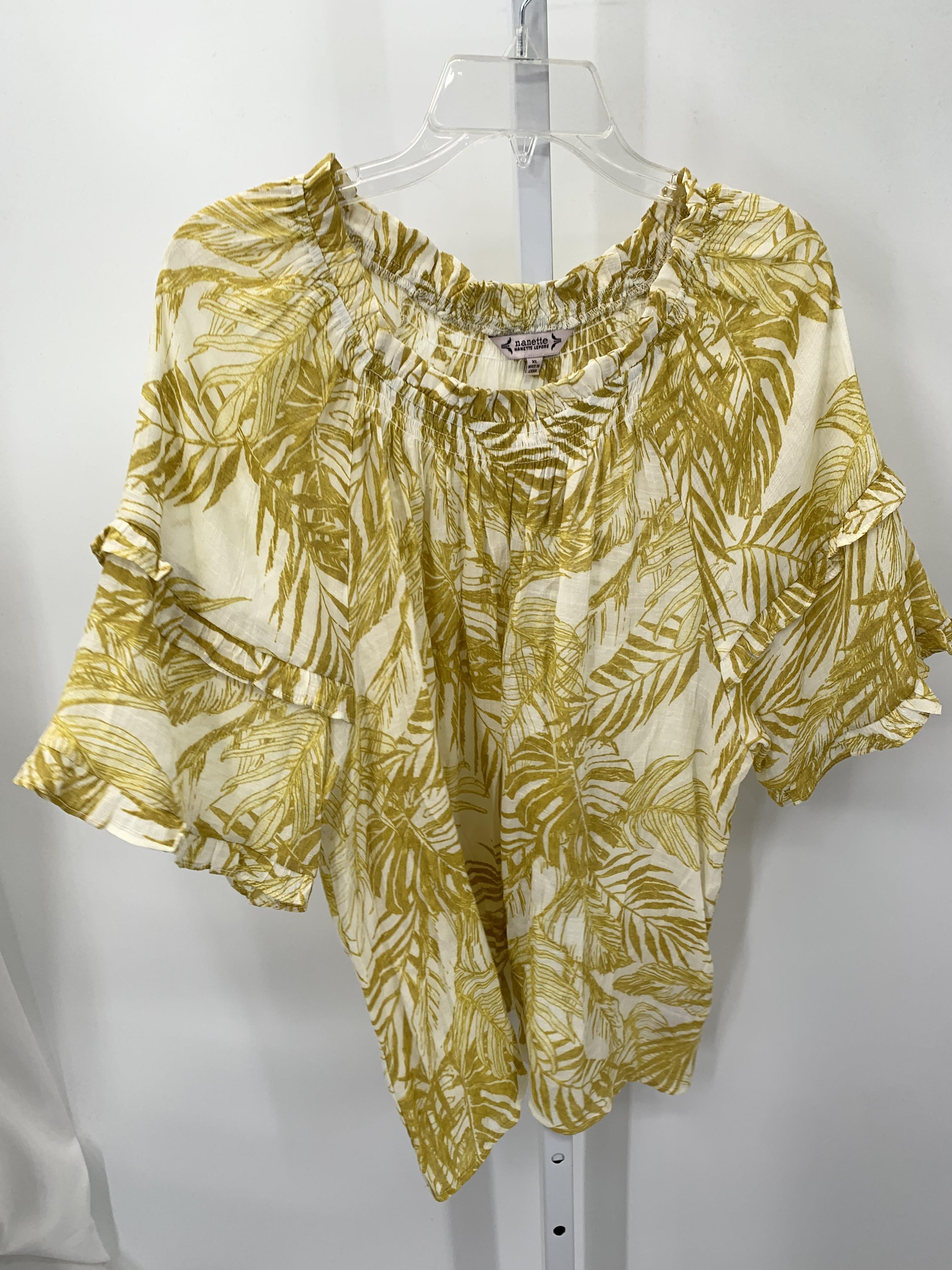 Nannette Size Extra Large Misses Short Sleeve Shirt