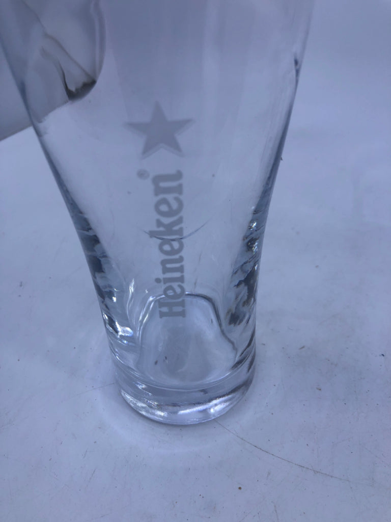 2 HEINEKEN BEER GLASS.