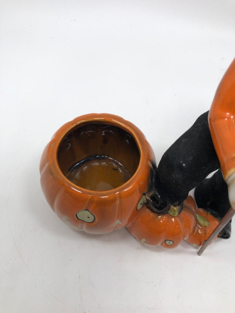 VOTIVE CANDLE HOLDER BONEY BUNCH HEADLESS PUMPKIN-YANKEE CANDLE.