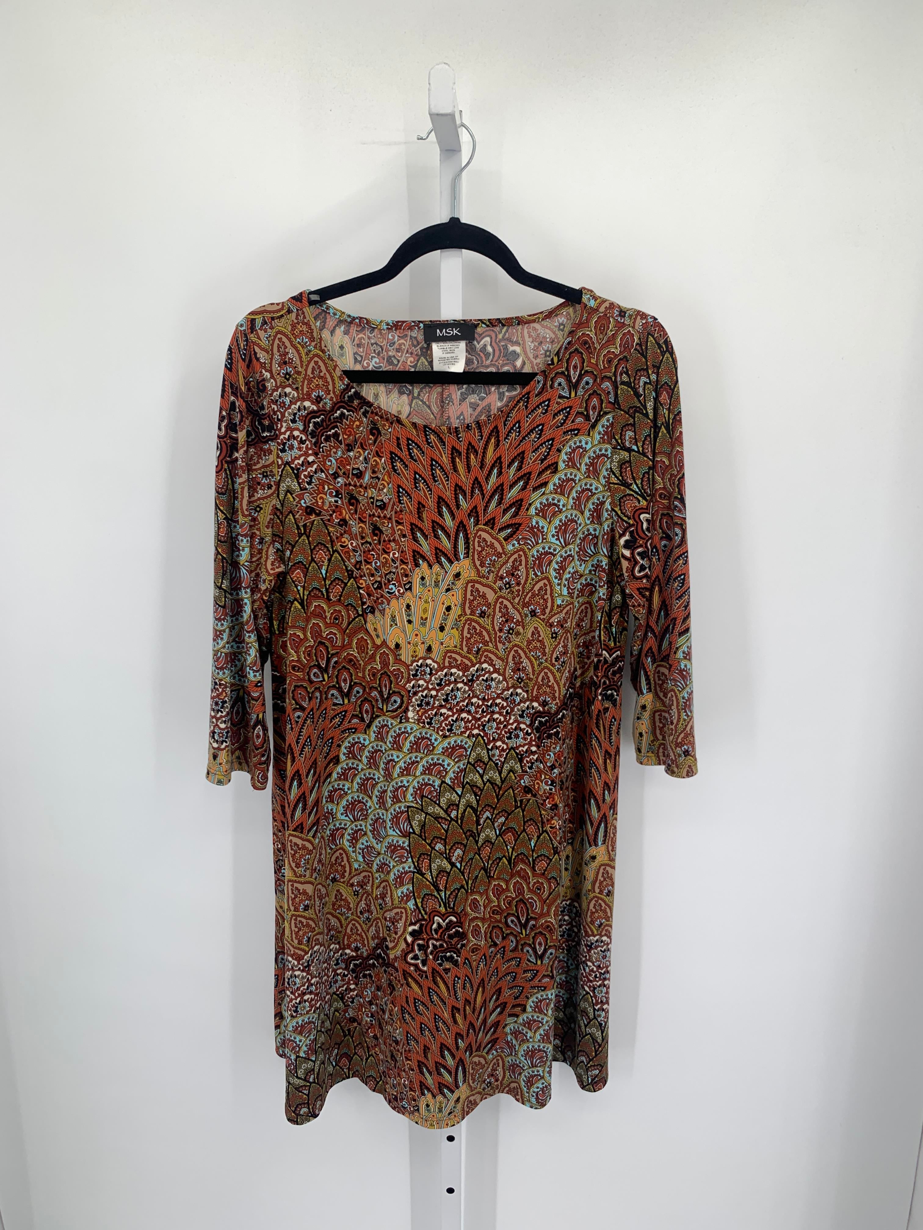 MSK Size Large Misses 3/4 Sleeve Dress