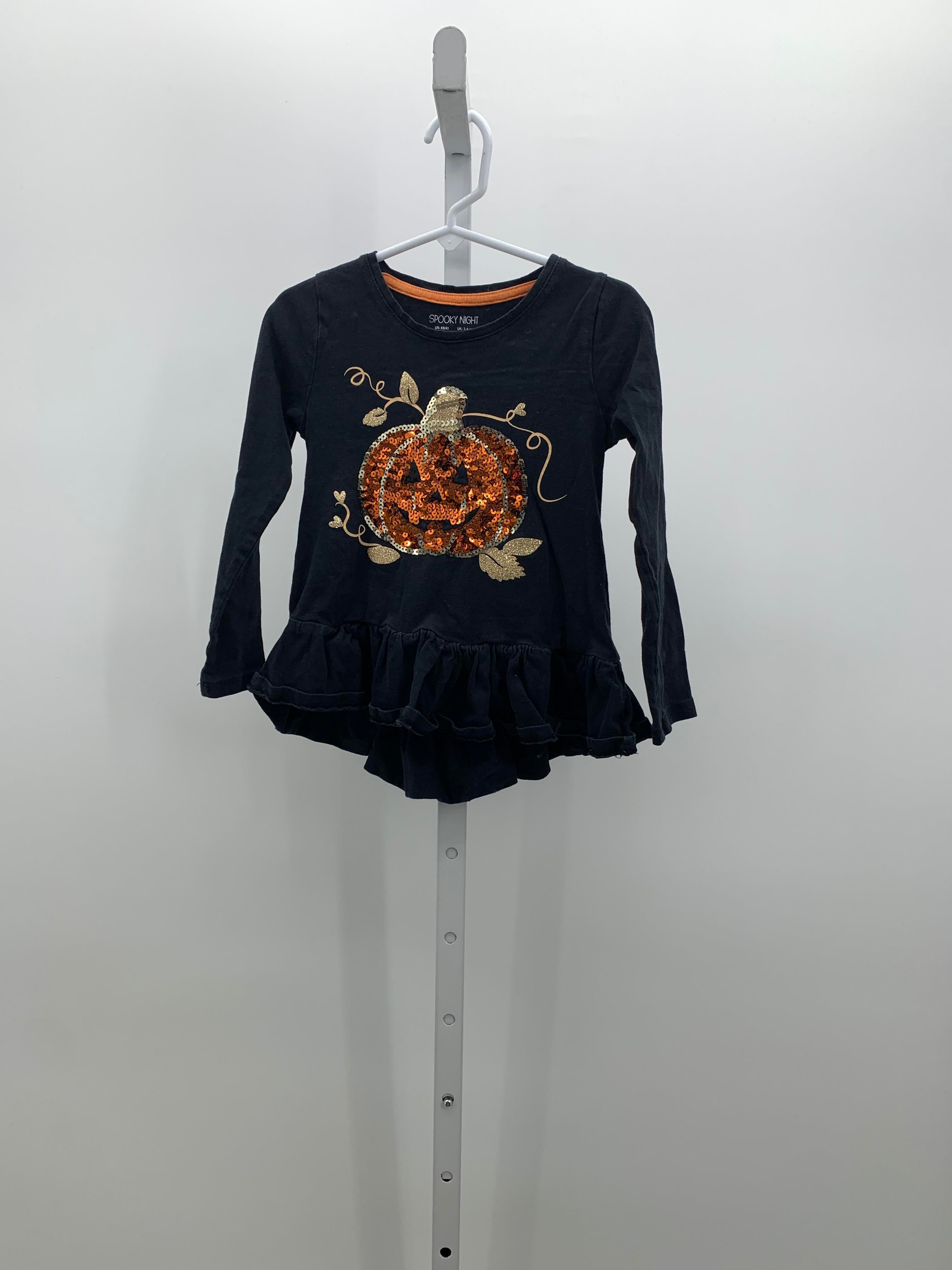 LONG SLV SHIRT SEQUINS PUMPKIN.