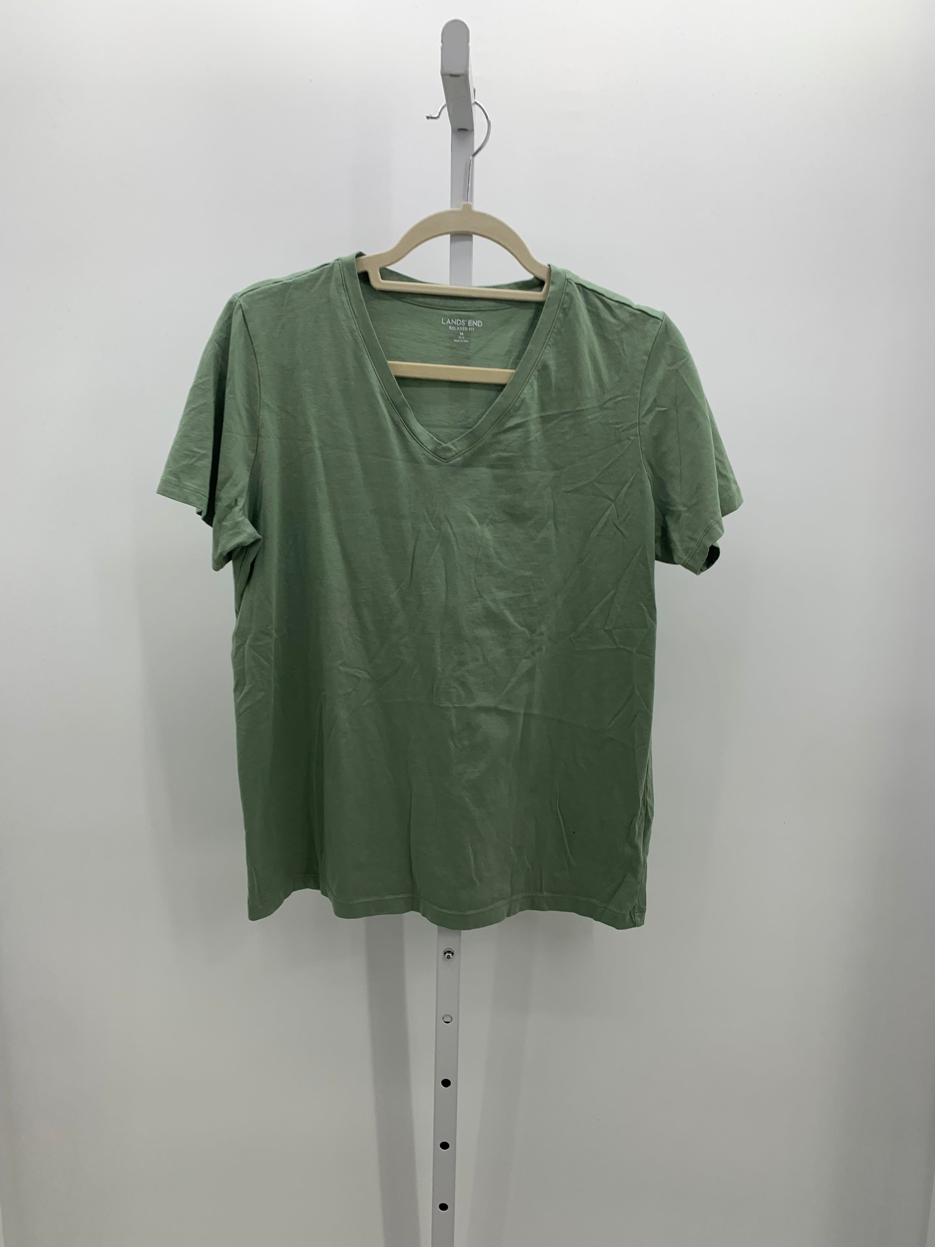 Lands End Size Medium Misses Short Sleeve Shirt
