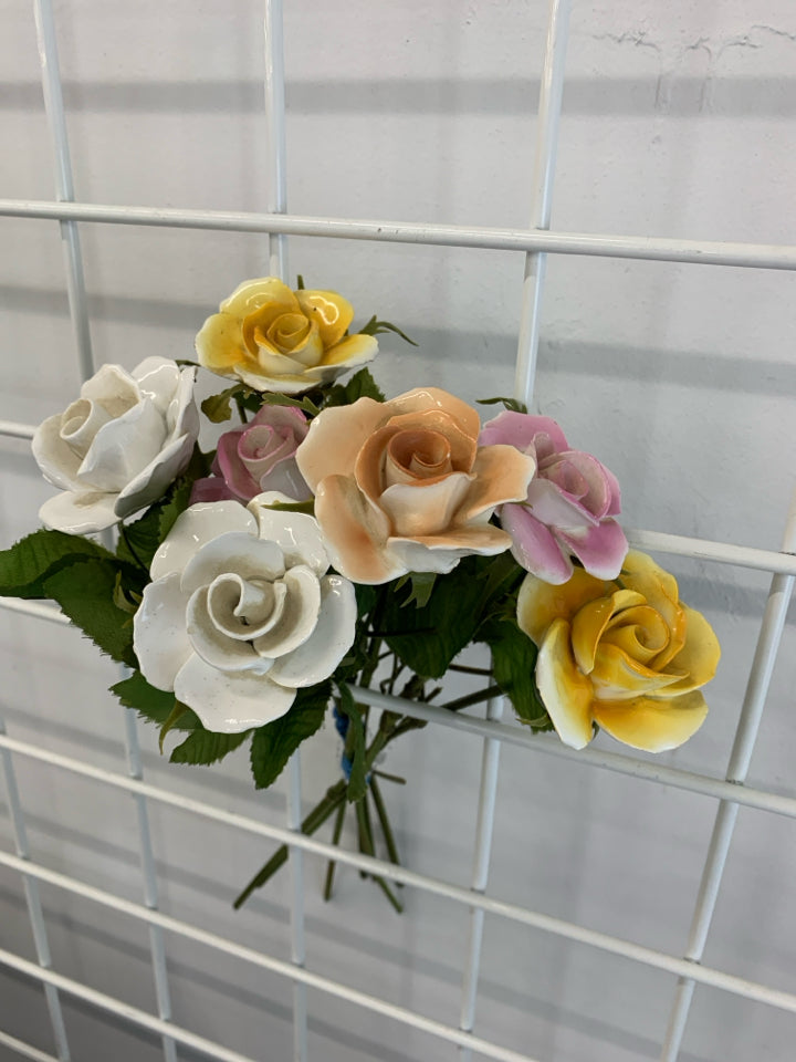 CERAMIC ROSE BOUQUET.