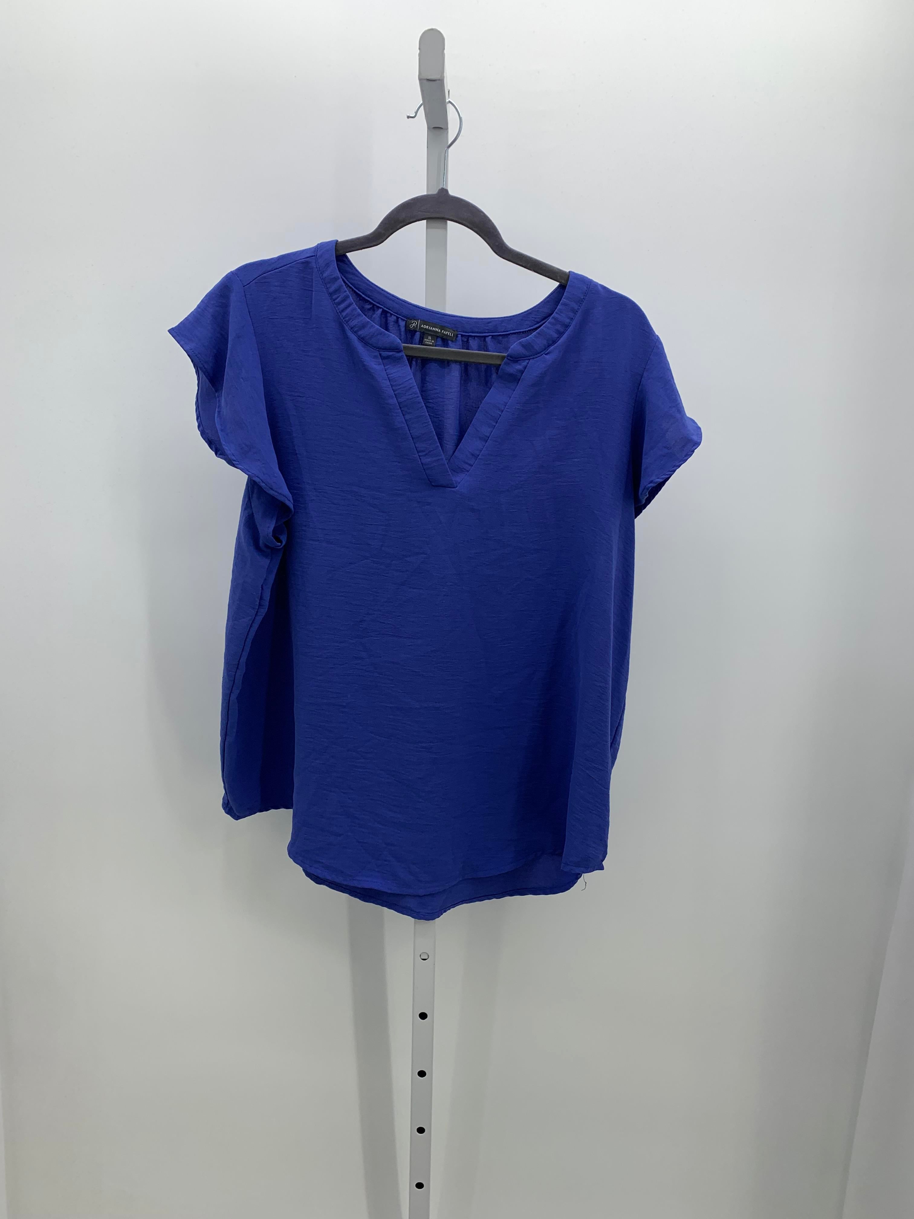 Adrianna Papell Size Extra Large Misses Short Sleeve Shirt