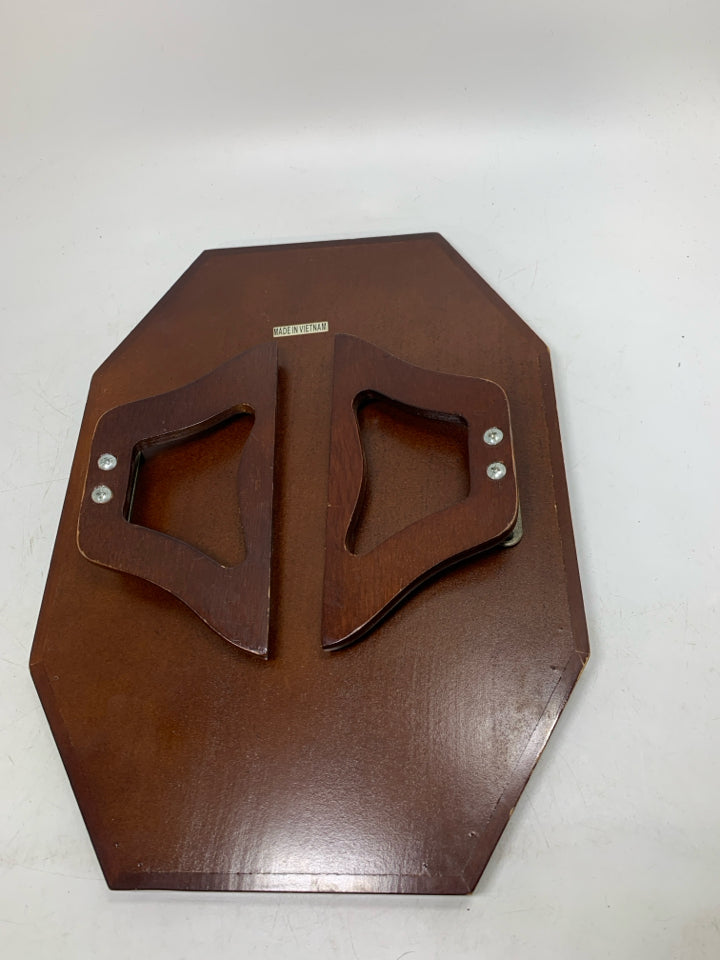 WOOD OVER THE ARM OF A CHAIR/COUCH WOOD TRAY.