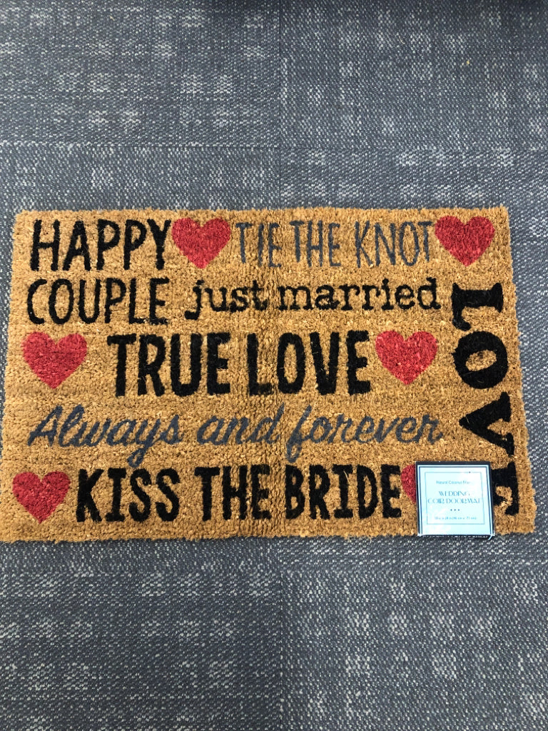 NIP WEDDING COIR DOORMAT.