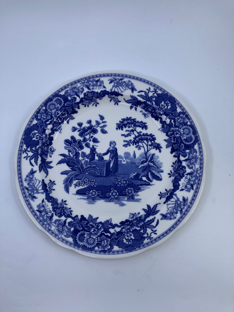 BLUE/WHITE "GIRL AT WELL" SPODE BLUE ROOM COLLECTION.